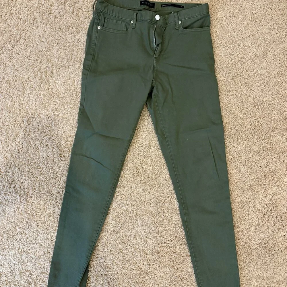 Olive Skinny Pants - Picture 1 of 3